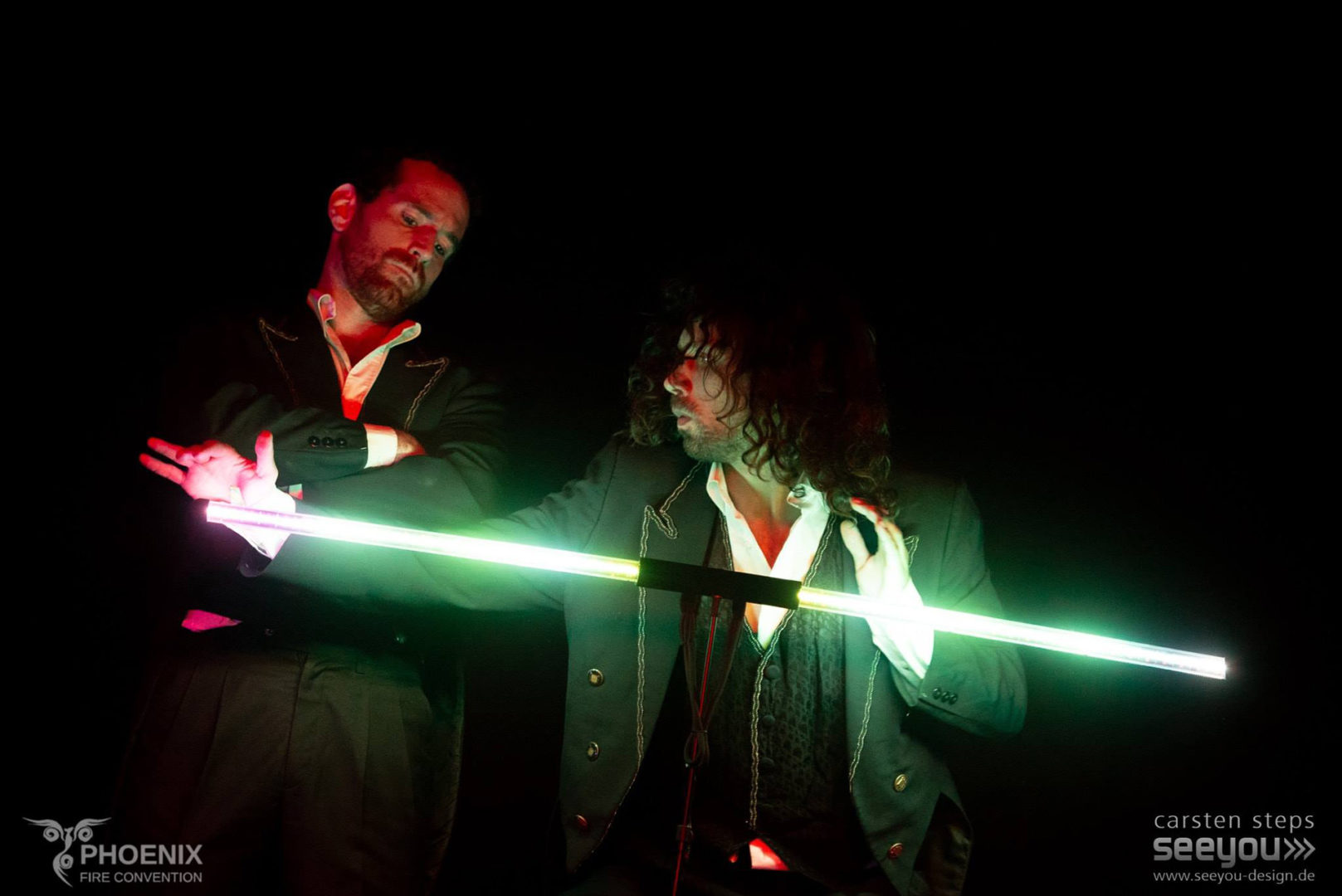 Moment humour dans le spectacle LED de super cho